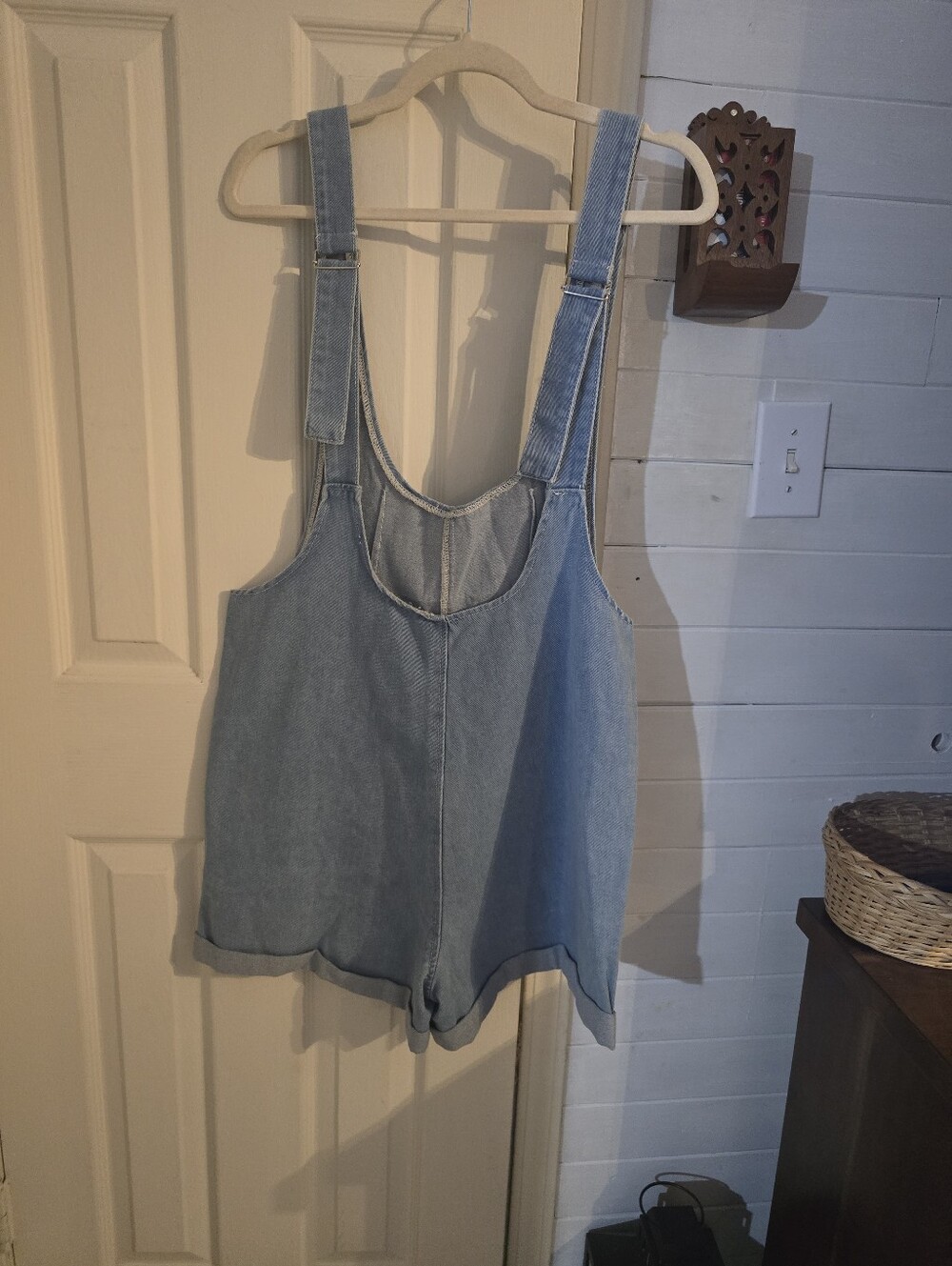 Light Blue Denim Romper Tank Top